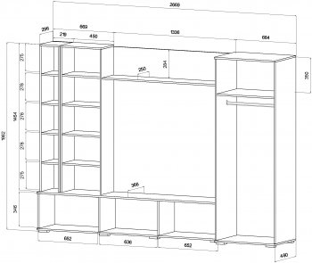 Стенка Селеста вотан/графит (Лин) в Ирбите - irbit.mebel-e96.ru