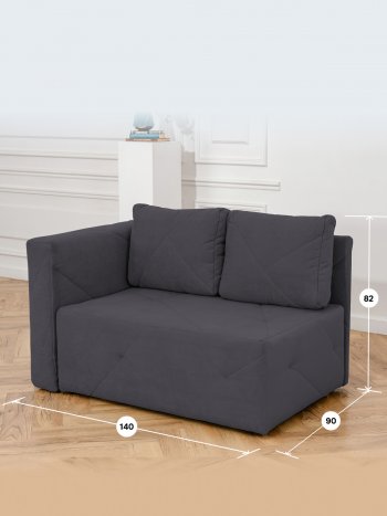Диван 1010 графит, левый (BRENDOSS) в Ирбите - irbit.mebel-e96.ru