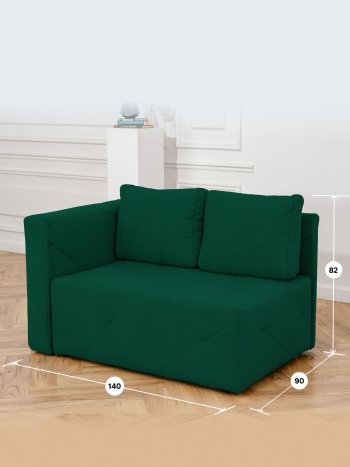 Диван 1010 изумруд, левый (BRENDOSS) в Ирбите - irbit.mebel-e96.ru