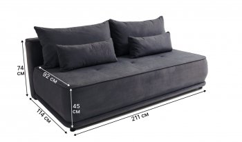 Диван-кровать 1001 графит (Brendoss) в Ирбите - irbit.mebel-e96.ru