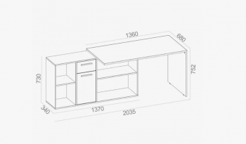 Стол письменный Лайт 03.245 в Ирбите - irbit.mebel-e96.ru