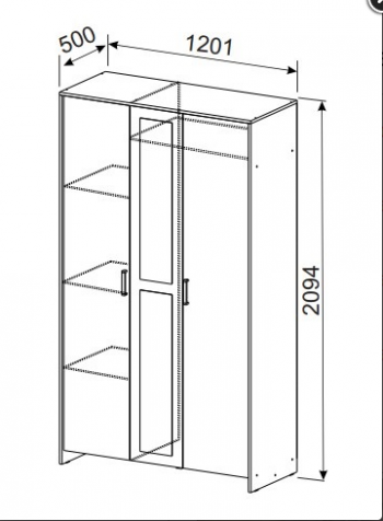 Шкаф распашной 1200 мм Дольче дуб золотой (СВ) в Ирбите - irbit.mebel-e96.ru