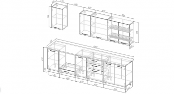 Кухонный гарнитур Виола МДФ 2800 мм Sanvut в Ирбите - irbit.mebel-e96.ru