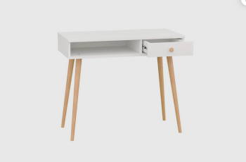 Стол письменный, арт.6-01101, белый (ГК) в Ирбите - irbit.mebel-e96.ru