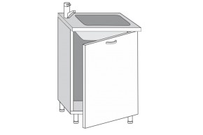 2.60.2мн Грейс Шкаф-стол под мойку (накладную) с одной дверцей в Ирбите - irbit.mebel-e96.ru | фото