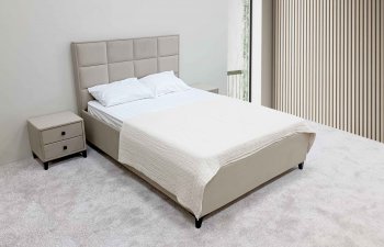 Кровать с подъемным механизмом Мега беж (Лин) в Ирбите - irbit.mebel-e96.ru
