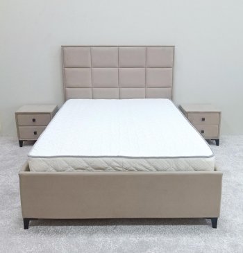 Кровать с подъемным механизмом Мега беж (Лин) в Ирбите - irbit.mebel-e96.ru