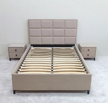 Кровать с подъемным механизмом Мега беж (Лин) в Ирбите - irbit.mebel-e96.ru