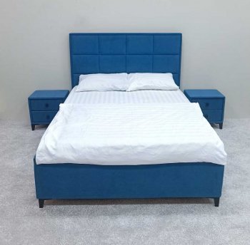 Кровать с подъемным механизмом Мега синий (Лин) в Ирбите - irbit.mebel-e96.ru