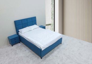 Кровать с подъемным механизмом Мега синий (Лин) в Ирбите - irbit.mebel-e96.ru