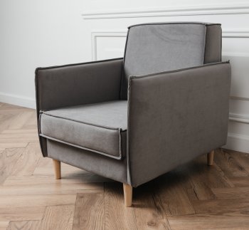 Кресло 831 Серый, велюр (Brendoss) в Ирбите - irbit.mebel-e96.ru