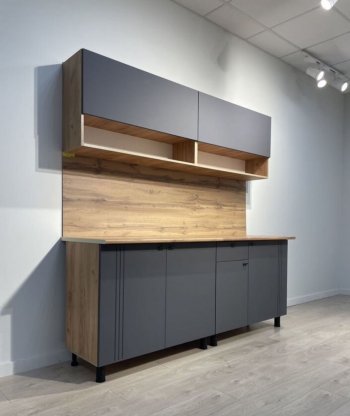 Кухонный гарнитур Монако 2000 мм графит (СВ) в Ирбите - irbit.mebel-e96.ru