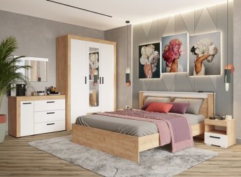 Кровать двуспальная Адель белый (Текс) в Ирбите - irbit.mebel-e96.ru