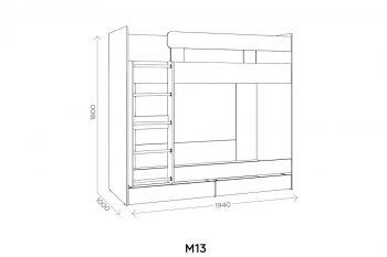 Кровать двухъярусная Агата (Комфорт) в Ирбите - irbit.mebel-e96.ru