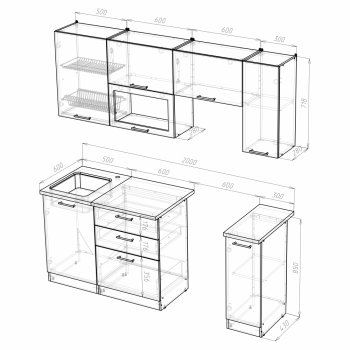 Кухонный гарнитур Алина ультра 2000 мм (Герда) в Ирбите - irbit.mebel-e96.ru