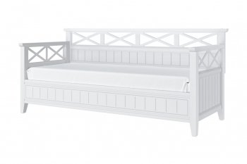 Кровать из массива Амелия белый античный (БМ) в Ирбите - irbit.mebel-e96.ru