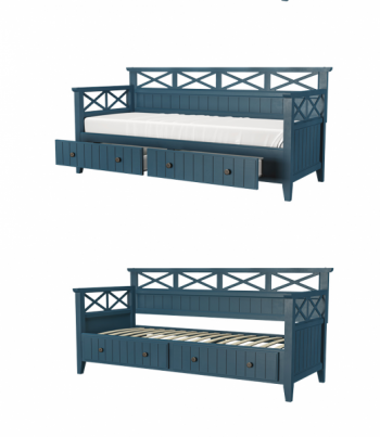 Кровать из массива Амелия сапфир (БМ) в Ирбите - irbit.mebel-e96.ru