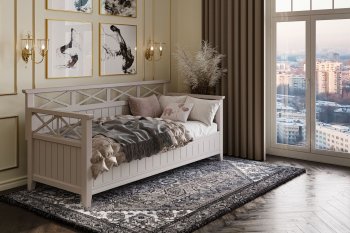 Кровать из массива Амелия льняной (БМ) в Ирбите - irbit.mebel-e96.ru