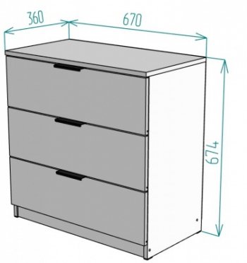 Комод Anna K215 674х670х360 в Ирбите - irbit.mebel-e96.ru