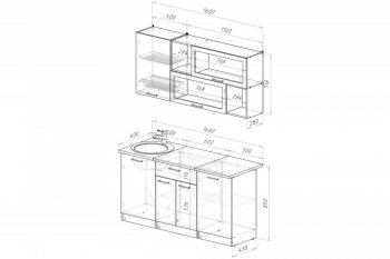 Кухонный гарнитур Антика стандарт 1600 мм (Герда) в Ирбите - irbit.mebel-e96.ru