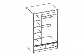 Шкаф-купе 1500 мм (арт. 009) ясень шимо (Делис) в Ирбите - irbit.mebel-e96.ru