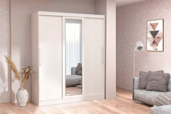 Шкаф-купе 1700 мм 3-х дверный с 1-м зеркалом (арт. 012) бодега (Диал) в Ирбите - irbit.mebel-e96.ru