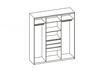Шкаф-купе 1700 мм 3-х дверный с 1-м зеркалом (арт. 012) бодега (Диал) в Ирбите - irbit.mebel-e96.ru