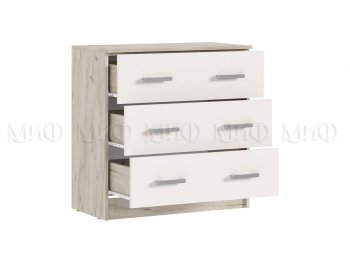 Комод 3 ящика Бася крафт/кашемир (Миф) в Ирбите - irbit.mebel-e96.ru