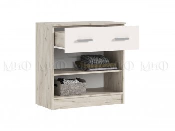 Комод 1 ящик 2 двери Бася крафт/кашемир (Миф) в Ирбите - irbit.mebel-e96.ru