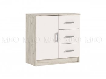 Комод 3 ящика 1 дверь Бася крафт/кашемир (Миф) в Ирбите - irbit.mebel-e96.ru