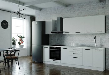 Кухонный гарнитур Белый глянец 2800 МДФ (Санвут) в Ирбите - irbit.mebel-e96.ru