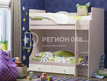 Двухъярусная кровать Бемби МДФ (Регион) в Ирбите - irbit.mebel-e96.ru