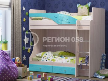 Двухъярусная кровать Бемби МДФ (Регион) в Ирбите - irbit.mebel-e96.ru