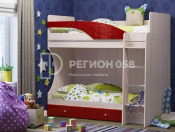 Двухъярусная кровать Бемби МДФ (Регион) в Ирбите - irbit.mebel-e96.ru