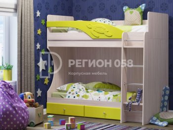 Двухъярусная кровать Бемби МДФ (Регион) в Ирбите - irbit.mebel-e96.ru