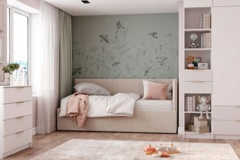 Диван-кровать Бенто с ПМ, велюр Крем (ДСВ) в Ирбите - irbit.mebel-e96.ru