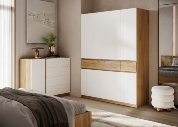 Шкаф 1600 мм Бостон Лайт ШК-004 белый (Стиль) в Ирбите - irbit.mebel-e96.ru