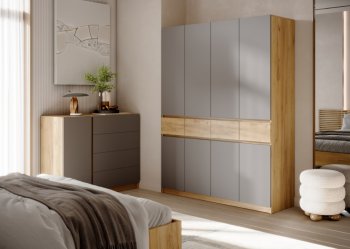 Спальный гарнитур Бостон Лайт серый (Стиль) в Ирбите - irbit.mebel-e96.ru