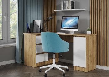 Стол письменный угловой Бостон лайт СП-003 крафт (Стиль) в Ирбите - irbit.mebel-e96.ru