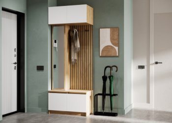 Прихожая Бостон Лайт комп.2 белый (Стиль) в Ирбите - irbit.mebel-e96.ru