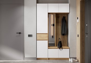 Прихожая Бостон Лайт комп.1 белый (Стиль) в Ирбите - irbit.mebel-e96.ru