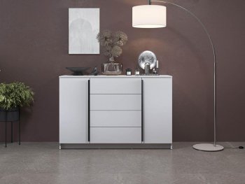 Комод 67.11 Брандо ЛДСП New белый (Олмеко) в Ирбите - irbit.mebel-e96.ru