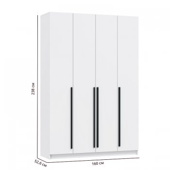 Шкаф 1600 мм 67.13 Брандо ЛДСП белый (высота 2400) (Олмеко) в Ирбите - irbit.mebel-e96.ru