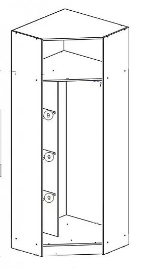 Шкаф угловой Челси Color (Миф) в Ирбите - irbit.mebel-e96.ru