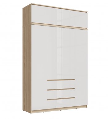 Шкаф 1600 мм Челси с антресолью сонома (Миф) в Ирбите - irbit.mebel-e96.ru