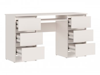 Письменный стол Челси 6 ящиков кашемир (Миф) в Ирбите - irbit.mebel-e96.ru