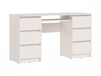Письменный стол Челси 6 ящиков кашемир (Миф) в Ирбите - irbit.mebel-e96.ru