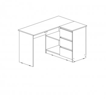 Стол письменный Челси угловой кашемир (Миф) в Ирбите - irbit.mebel-e96.ru