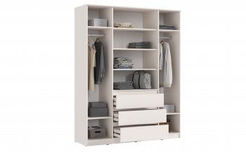 Шкаф 1600 мм Челси с антресолью Кашемир (Миф) в Ирбите - irbit.mebel-e96.ru