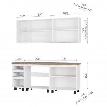 Кухонный гарнитур Честер 2000 мм кашемир (БТС) в Ирбите - irbit.mebel-e96.ru